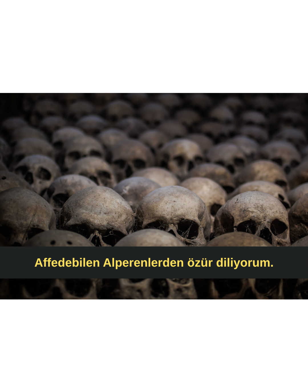 Affedebilen Alperenlerden özür diliyorum.